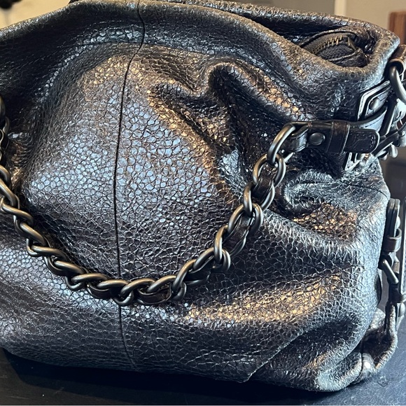 Coach rare limited edition pewter python print bag - Picture 2 of 7